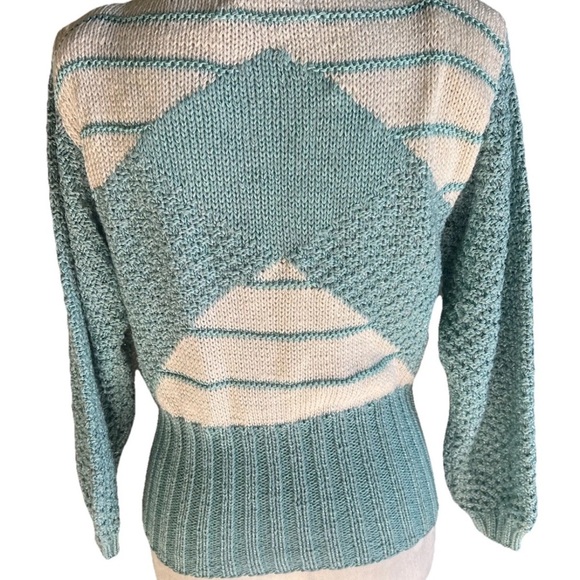 Vintage Nannell Sweater Batwing Sweater M Grandma Core Coastal core Whimsy Boho - Picture 2 of 7
